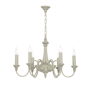 Bailey 6 Light Pendant in Bespoke Pebble Paint Finish