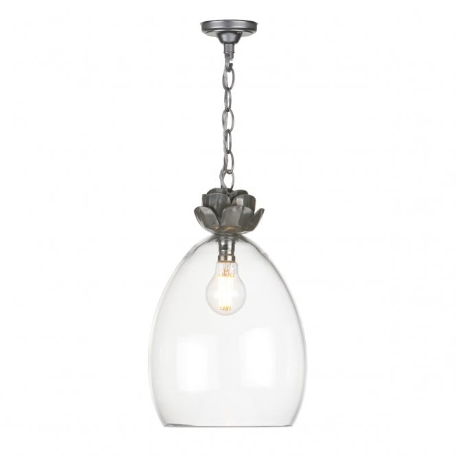 David Hunt Lighting Belvedere Single Pendant Pewter