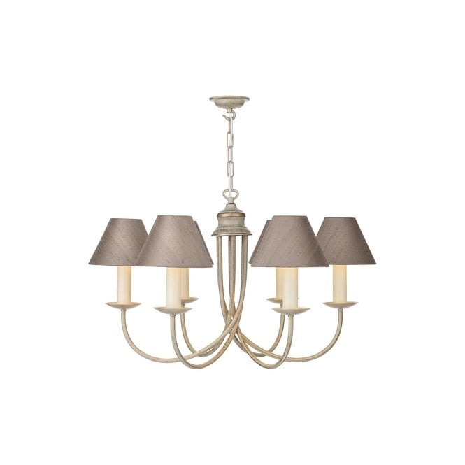 David Hunt Lighting Bermuda 6 Light Pendant Cream Gold (Shades Sold Separately)
