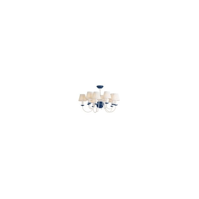David Hunt Lighting Bodkin 10 Light  Pendant Persian Blue / Coconut