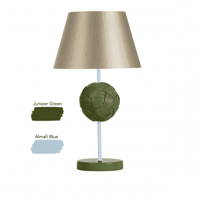 David Hunt Lighting Bodkin Table Lamp Juniper Green/Amalfi Blue Base Only