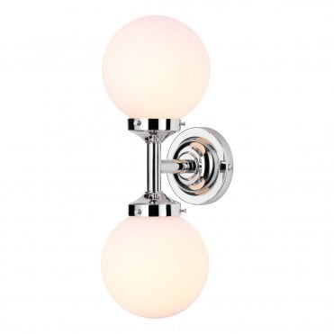 Buckley Double Wall Light Polished Chrome IP44 Rated