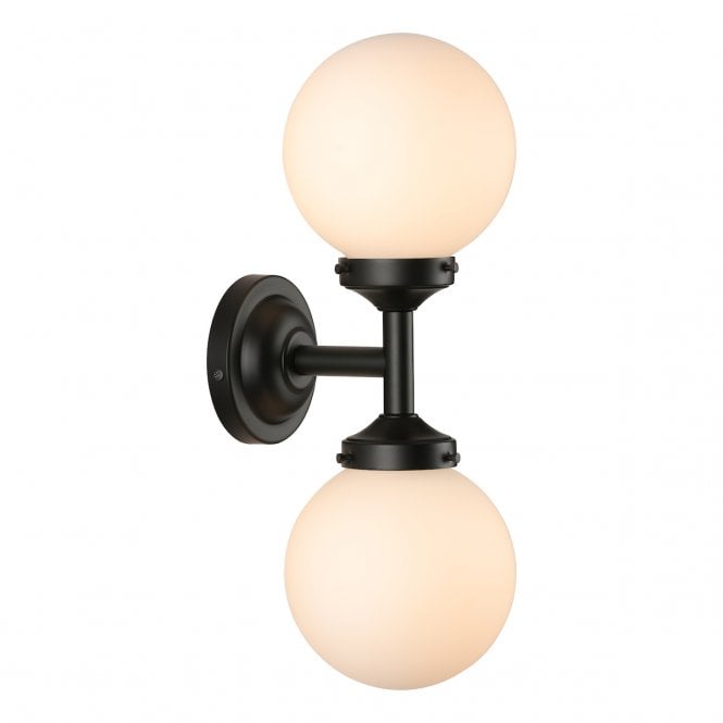 David Hunt Lighting Buckley IP44 Rated Double wall light Black