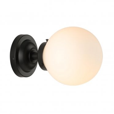 Buckley IP44 Rated Single wall light Black