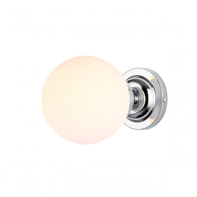 David Hunt Lighting Buckley Single Wall Light Polished Chrome IP44 Rated