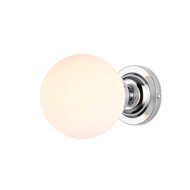 Buckley Single Wall Light Polished Chrome IP44 Rated