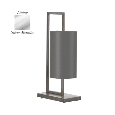 Bushwick Table Lamp Satin Chrome with Seal/Silver Shade