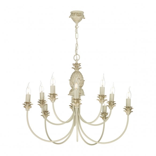 David Hunt Lighting Cabana 10 Light Pendant In Cream Gold