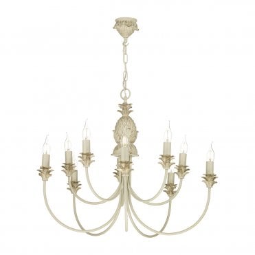 Cabana 10 Light Pendant In Cream Gold