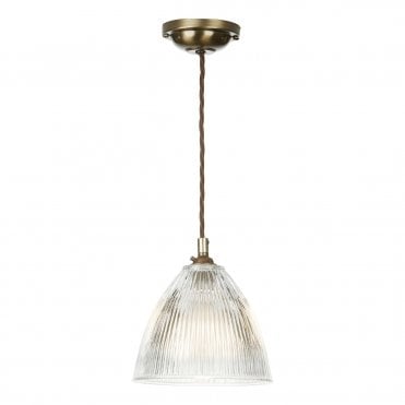 Cambridge Single Pendant In Antique Brass