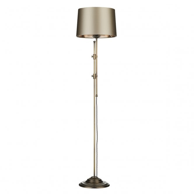 David Hunt Lighting Chester Adjustable Height Floor Lamp In Antique Brass