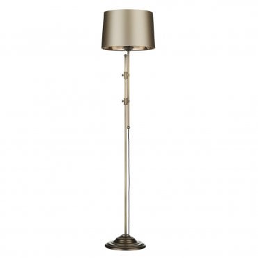 Chester Adjustable Height Floor Lamp In Antique Brass