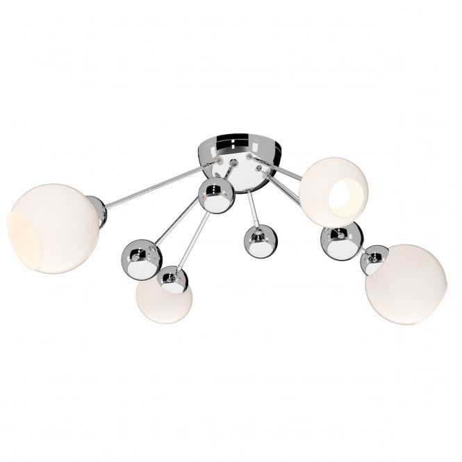 David Hunt Lighting Cosmos 4 light semi flush in Chrome