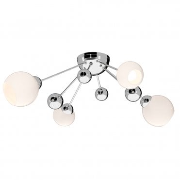 Cosmos 4 light semi flush in Chrome