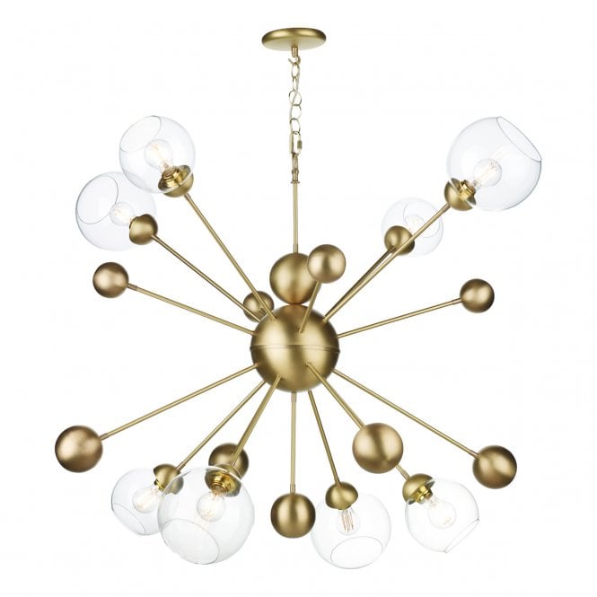 David Hunt Lighting Cosmos 8 Light Horizontal Pendant In Butter Brass