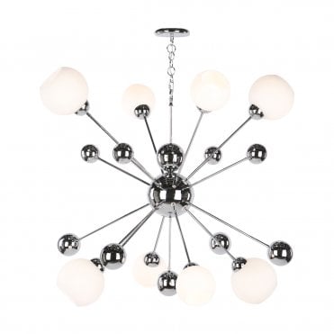 Cosmos 8 light horizontal pendant in Chrome