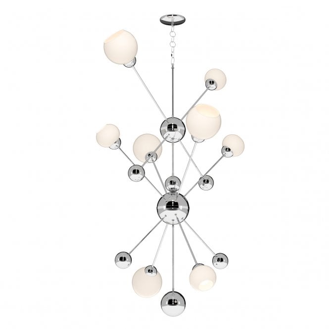 David Hunt Lighting Cosmos 8 light pendant in Chrome