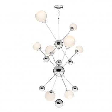 Cosmos 8 light pendant in Chrome