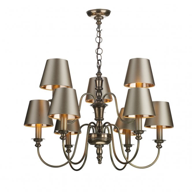 David Hunt Lighting Dickens 9 Light Pendant In Bronze - FITTING ONLY