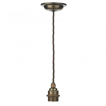 Duxford 1 Light Suspension Antique Brass