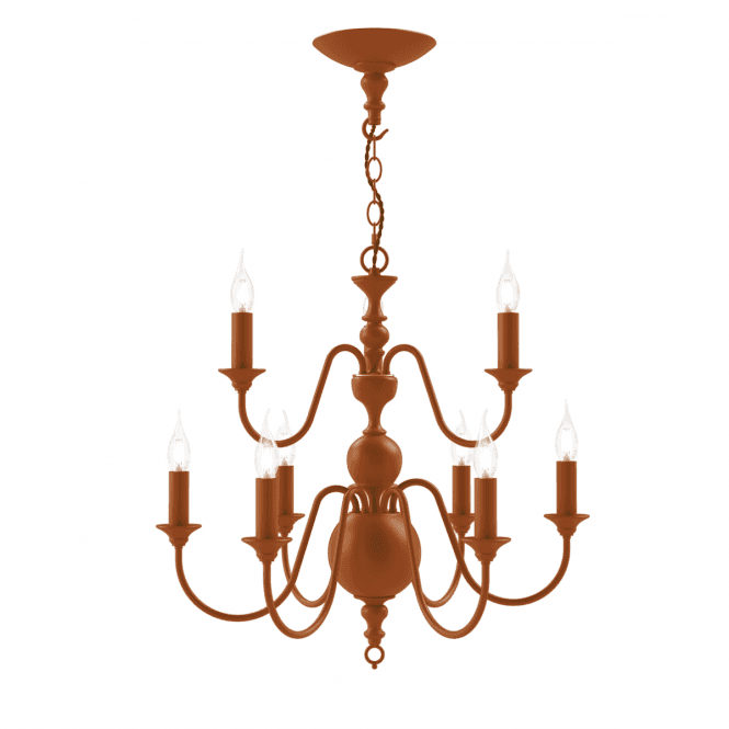 David Hunt Lighting Flemish 9 Light Pendant in Marmalade