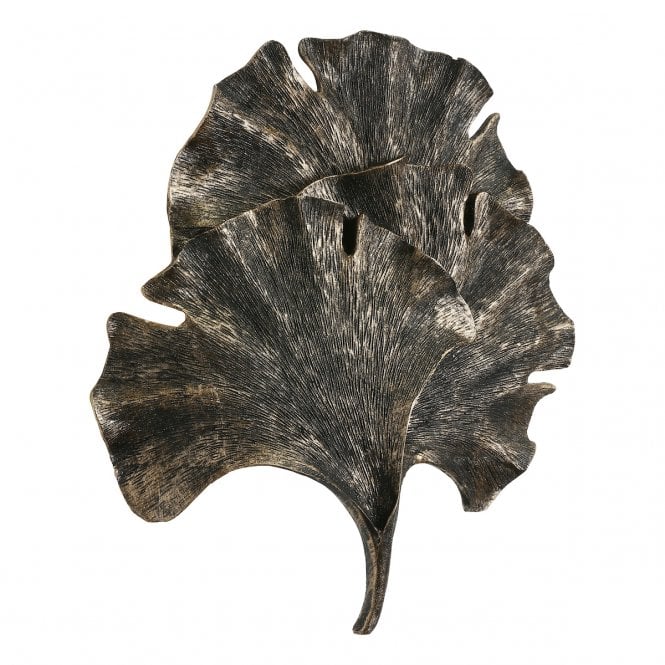 David Hunt Lighting Gingko Single Wall Washer In Black / Gold