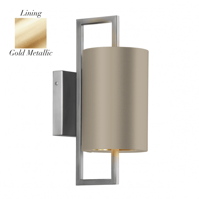 David Hunt Lighting Hampstead single wall light with Almond Cream/Gold shade