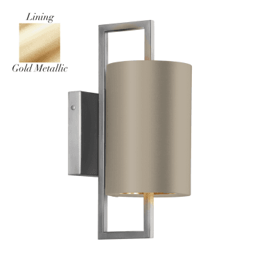 Hampstead single wall light with Almond Cream/Gold shade
