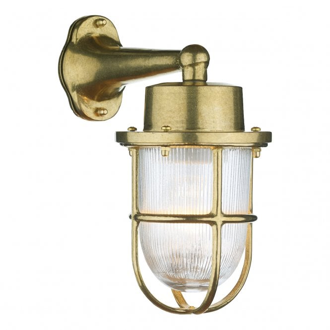 David Hunt Lighting Harbour 1 Light Down Wall Light Brass IP64