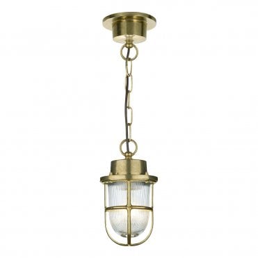 Harbour 1 Light Pendant Brass IP43