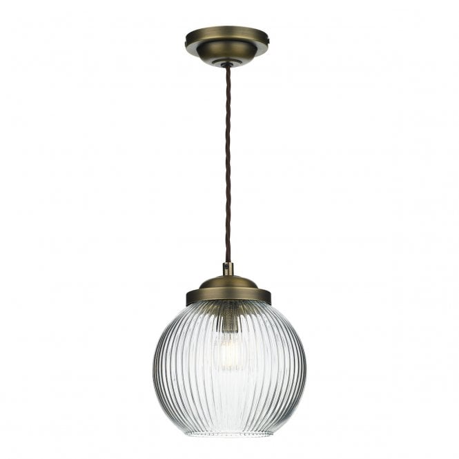 David Hunt Lighting Henley Single Pendant In Antique Brass