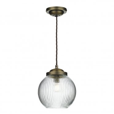 Henley Single Pendant In Antique Brass