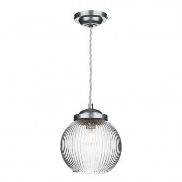 Henley Single Pendant In Satin Chrome