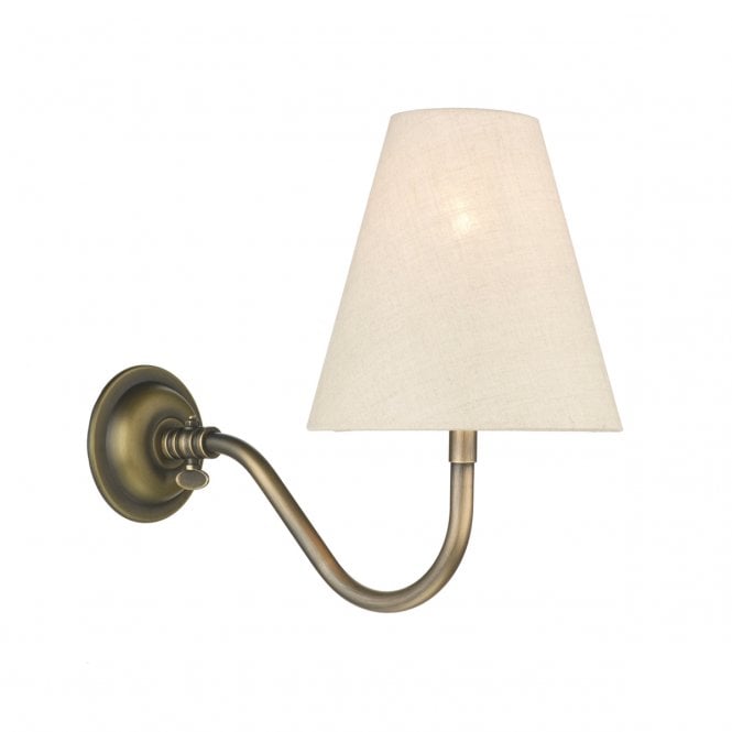 David Hunt Lighting Hicks Single Wall Bracket Antique Brass - FITTING ONLY