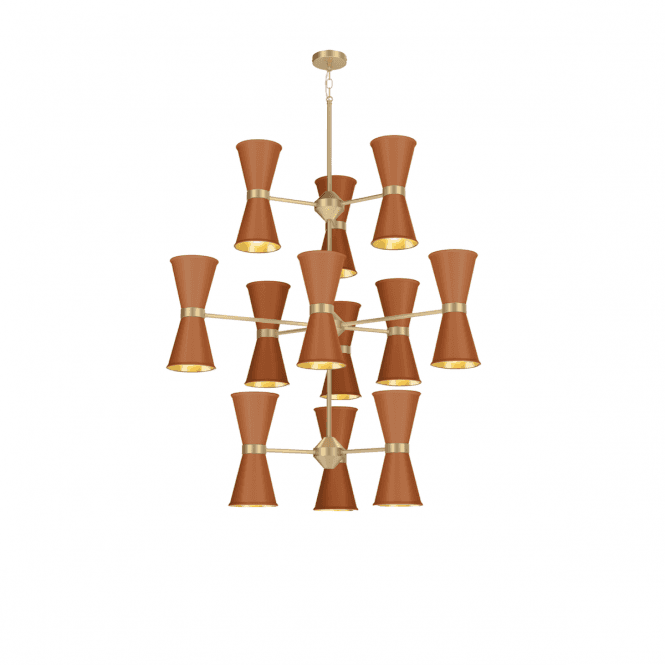 David Hunt Lighting Hyde 24 Light Pendant Butter brass Finished In Marmalade And Butter brass Inner