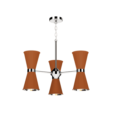 Hyde 6 Light Pendant Polished Chrome Finished In Marmalade With Polished Chrome Inner