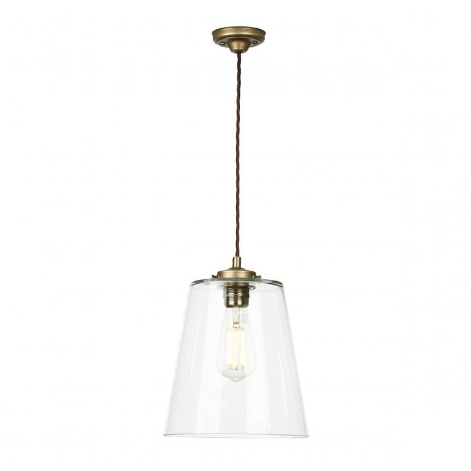 David Hunt Lighting Ibsley Single Pendant In Aged Brass