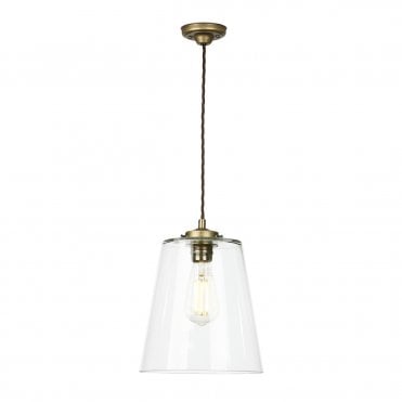 Ibsley Single Pendant In Aged Brass