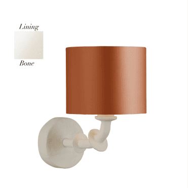 David Hunt Lighting Icarus Single wall light White with Spice/Bronze shade