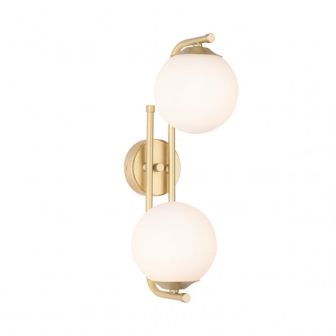 David Hunt Lighting Jazz 2 Wall Light In Butter Brass