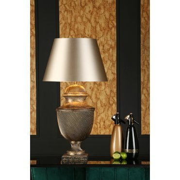 Lattice Table Lamp In Black / Gold Base Only