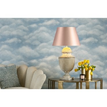 Lattice Table Lamp In Cream / Gold Base Only
