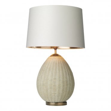 Lombok Table Lamp With Natural Rattan Effect