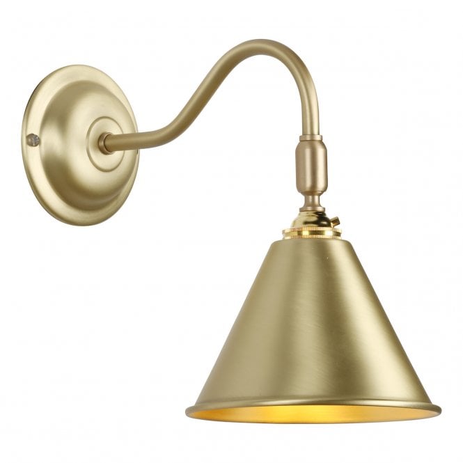 David Hunt Lighting London Single Wall Light With Adjustable Knuckle In Butter Brass