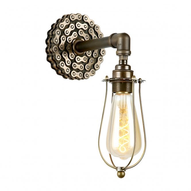 David Hunt Lighting Loxley Single Wall Light In Bronze With Cage
