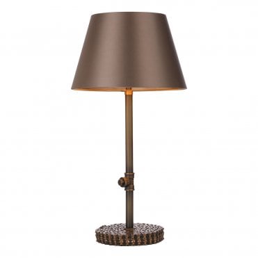 Loxley Table Lamp Bronze Complete With Bespoke Shade