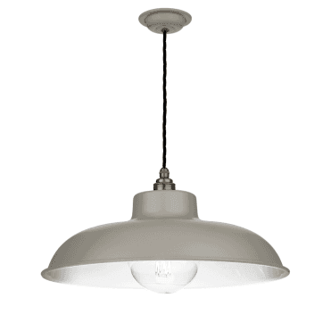 Metro 1 Light Pendant Lead Grey/White And White Braided Cable