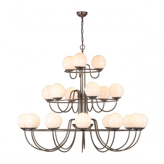 David Hunt Lighting Nebula 21 Light Pendant Antique Brass