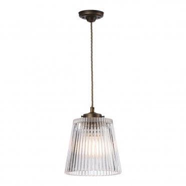 Odell Single Pendant Large Antique Brass
