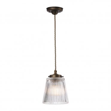 Odell Single Pendant Small Antique Brass